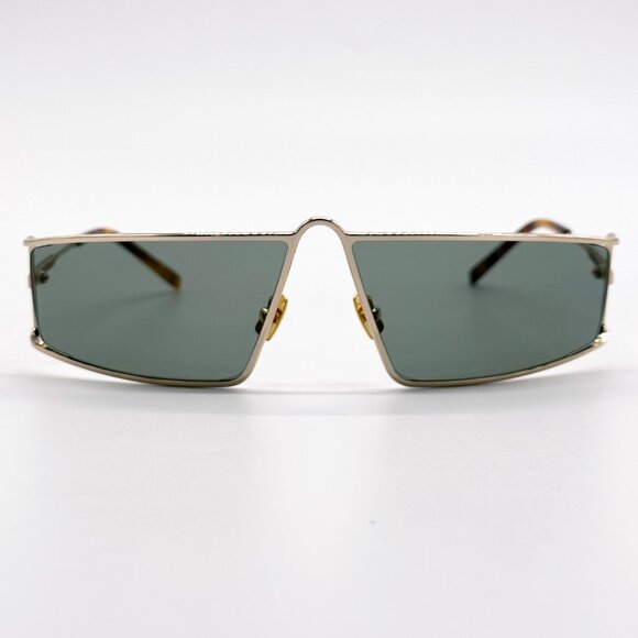 NEW SAINT LAURENT SL 606 004 GOLD GREEN UNISEX SUNGLASSES SAINT LAURENT SL606 - Picture 2 of 14